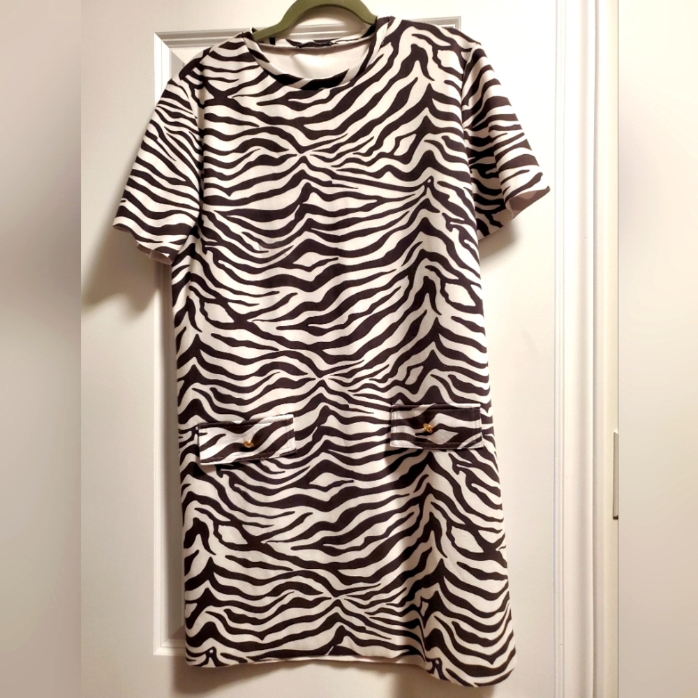 Zara zebra print dress